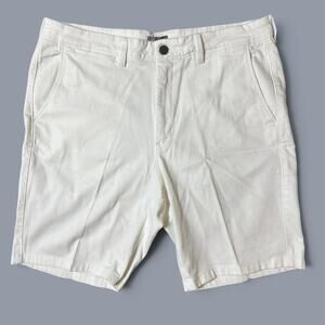 DL1961 Jake Chino Shorts Size 38 White Flat Front 9.5" Inseam Twill NEW